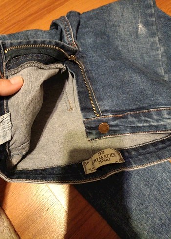 Mavi Dar Kesim Midi Kadın Kot Pantolon - Görsel 8