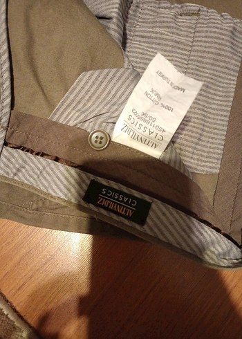 Altınyıldız klasik Bej Keten Erkek Pantolon - Görsel 4