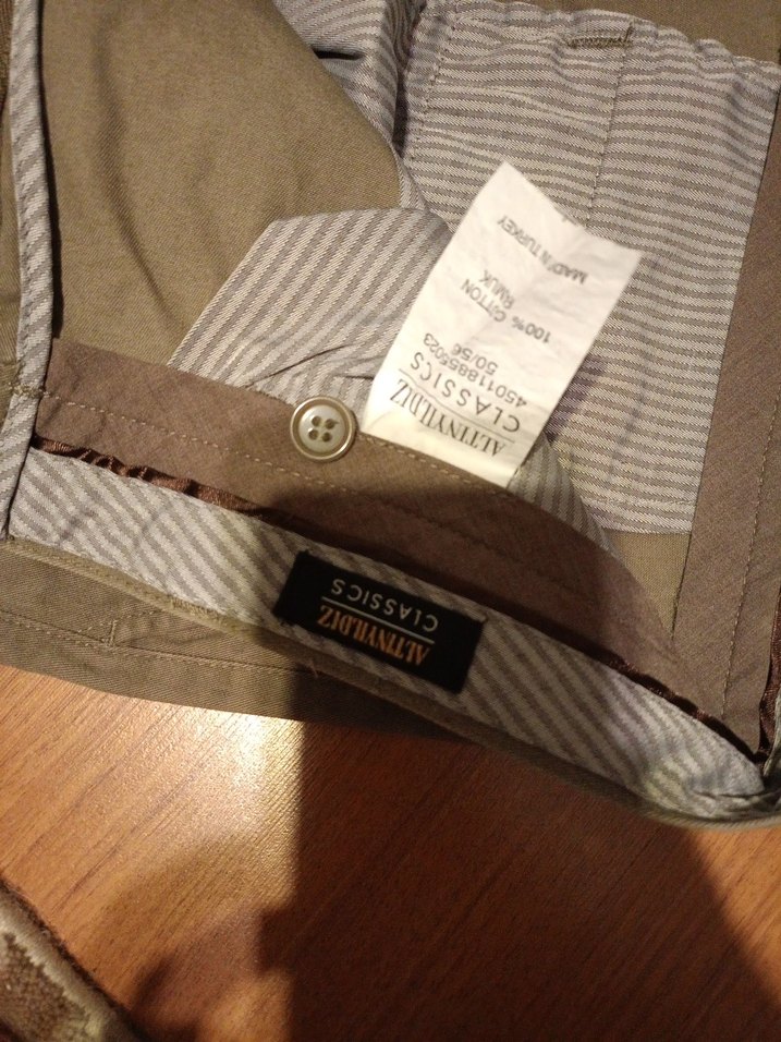 Altınyıldız klasik Bej Keten Erkek Pantolon - Görsel 4