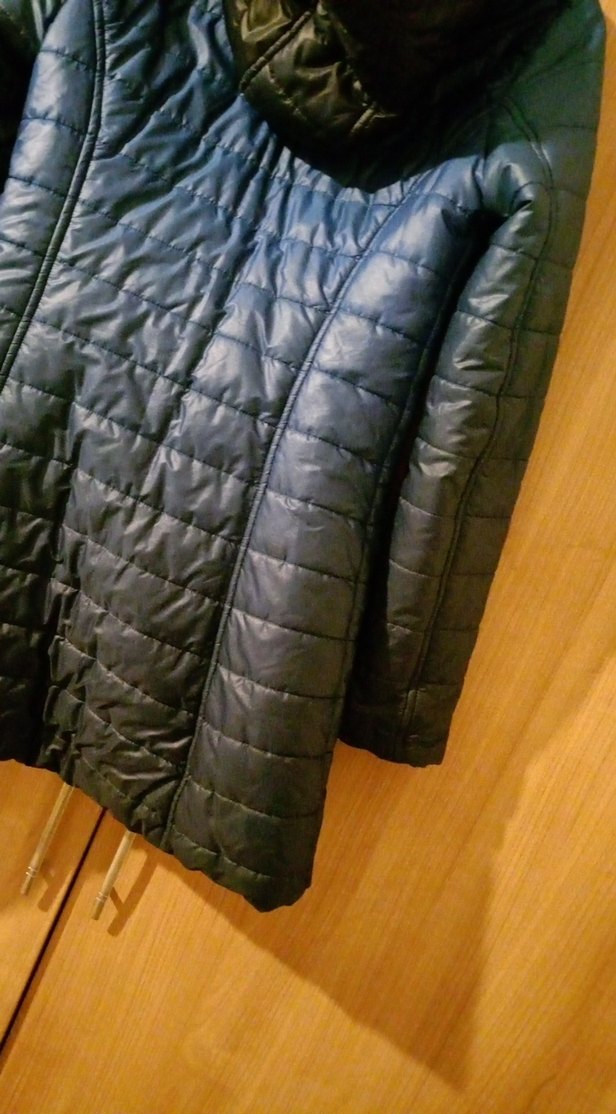 Batik Ebruli Renk Geçişli Harika Kapüşonlu Şişme Mont — görsel 6/12