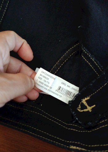 Kız Çocuk Koyu Mavi Denim Bolero - Görsel 7