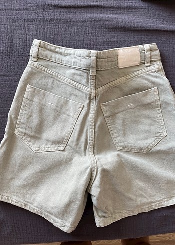 Zara Yeşil Kadın Mini Denim Şort