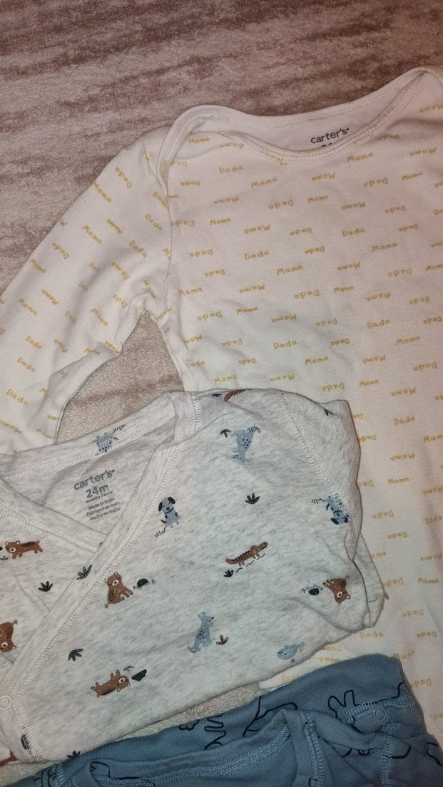 carters 7 adet uzun Kollu çıtçıtlı Pamuklu Bebek Body - Görsel 2