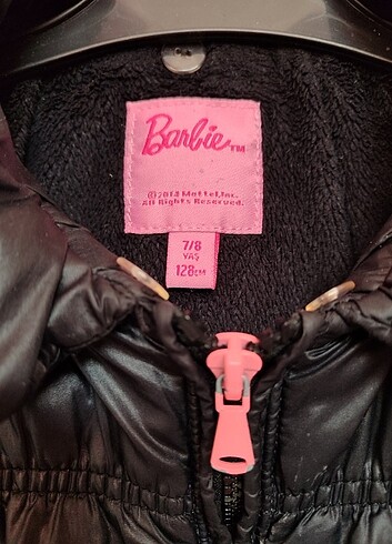 7 Yaş Beden siyah Renk Orijinal Barbie Marka Şişme Mont