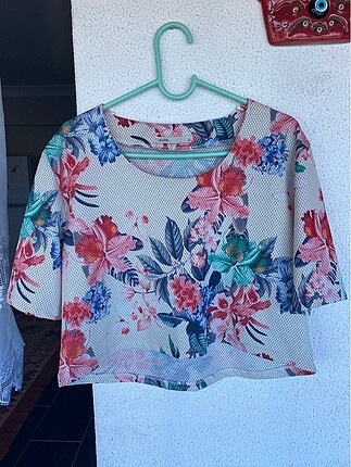 Batik çiçek desenli bluz