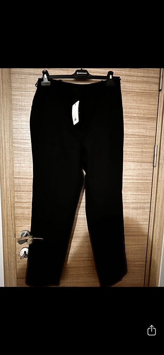 Adil Işık Siyah Kadın Kemerli Ofis Pantolonu - Görsel 2