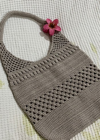 Zara Handmade Örgü Bohem Çanta Bej