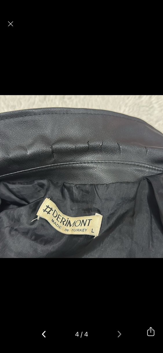 Siyah Deri Ceket - Görsel 4
