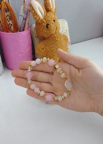 Pembe Bohem Boncuklu Kadın Bileklik - Görsel 5