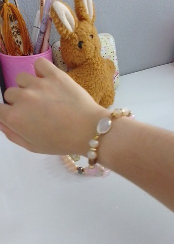 Pembe Bohem Boncuklu Kadın Bileklik - Görsel 6