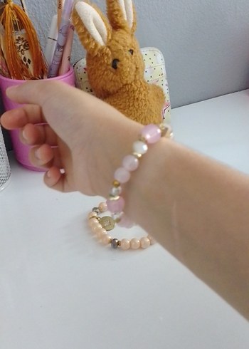 Pembe Bohem Boncuklu Kadın Bileklik - Görsel 7