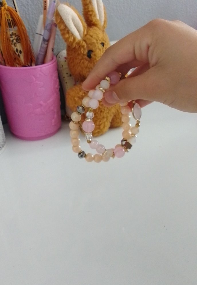 Pembe Bohem Boncuklu Kadın Bileklik - Görsel 3