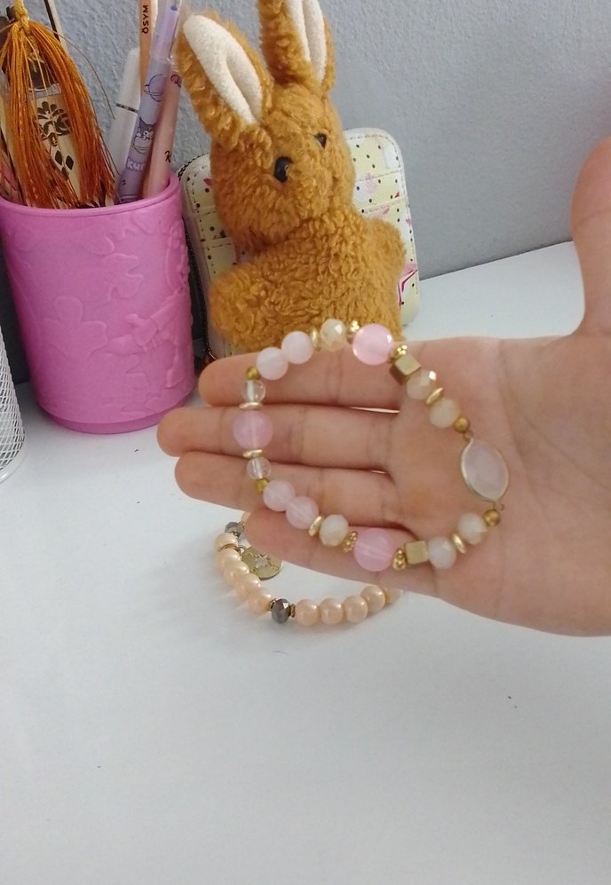 Pembe Bohem Boncuklu Kadın Bileklik - Görsel 4