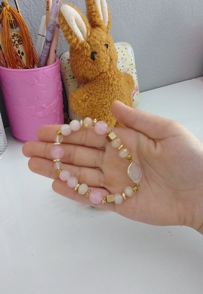 Pembe Bohem Boncuklu Kadın Bileklik - Görsel 5