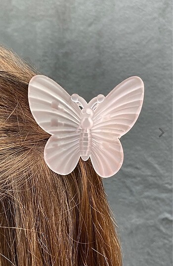 Accessorize Pembe kelebekli toka