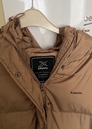 Düğmeli Kahverengi Kadın Kışlık Mont - Görsel 2