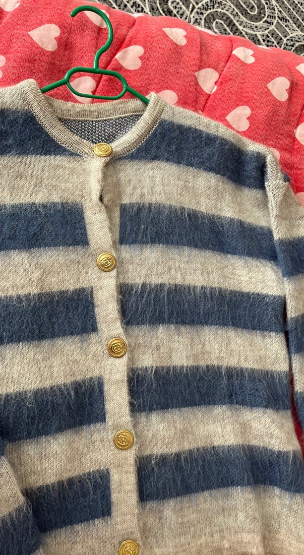 Örgü kadın kazak düğmeli - Görsel 2