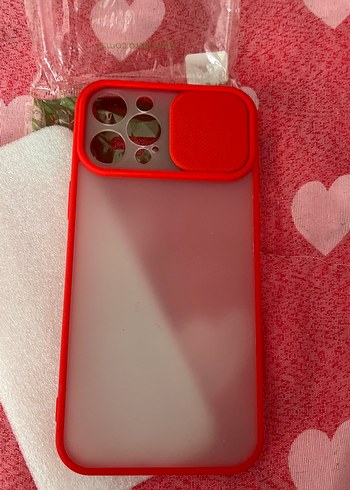 Şeffaf Kırmızı Telefon Kılıfı 12 pro max - Görsel 2