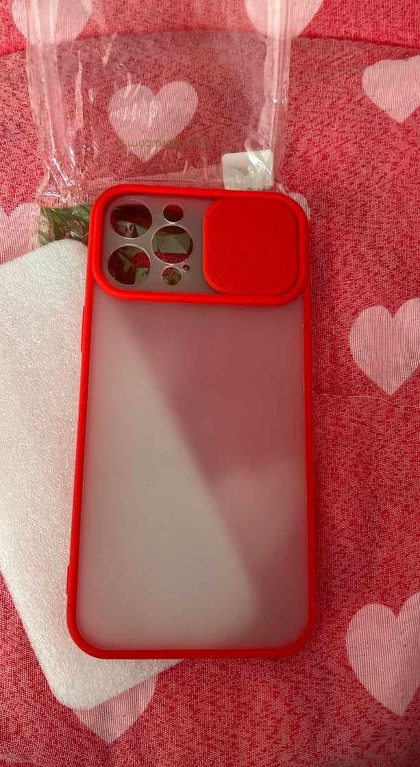 Şeffaf Kırmızı Telefon Kılıfı 12 pro max - Görsel 2