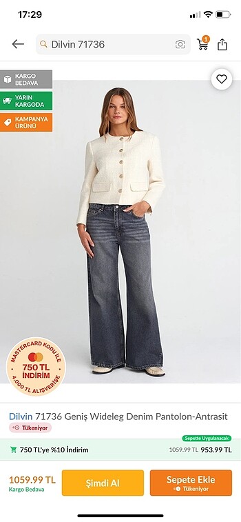 Dilvin Wide Leg jean