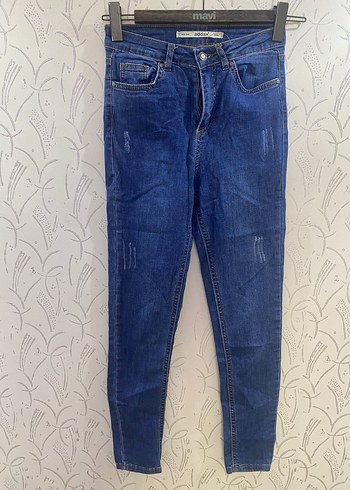 Addax Mavi Addax Yüksek Bel Skinny Kadın Kot