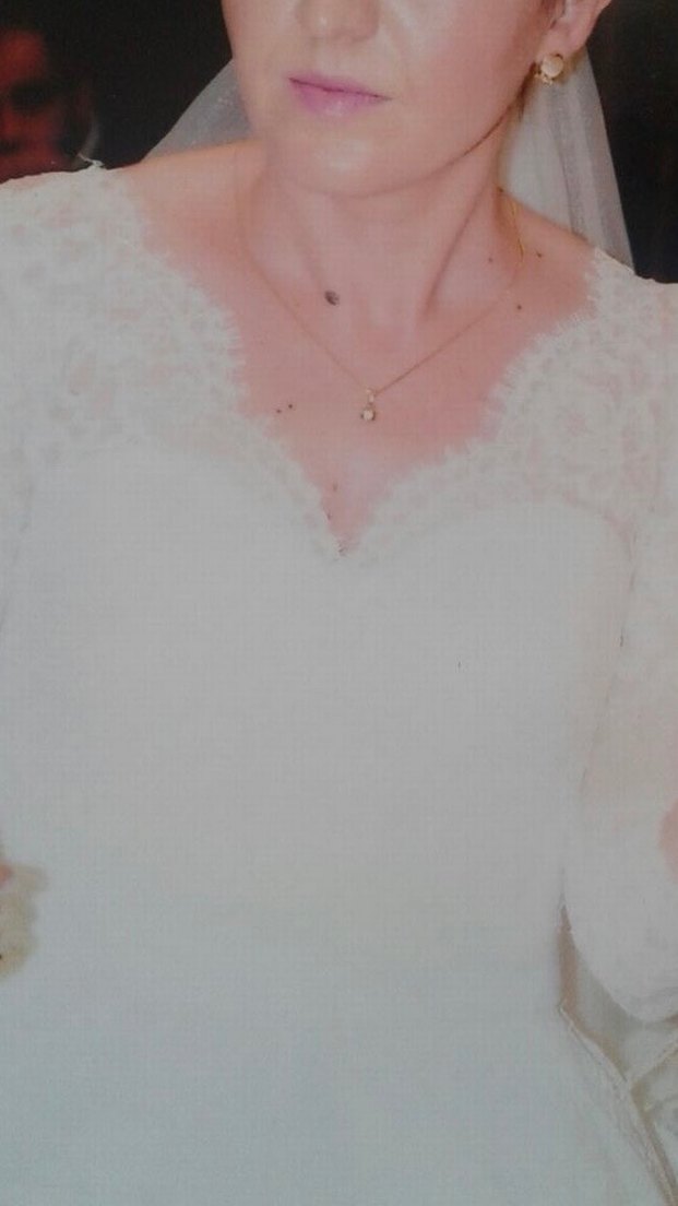 Klasik Elegan Beyaz A-Line Gelinlik - Görsel 5