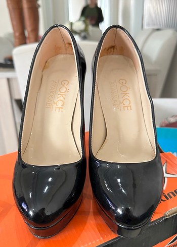 Parlak Siyah Kadın Stiletto Topuklu Ayakkabı - Görsel 7