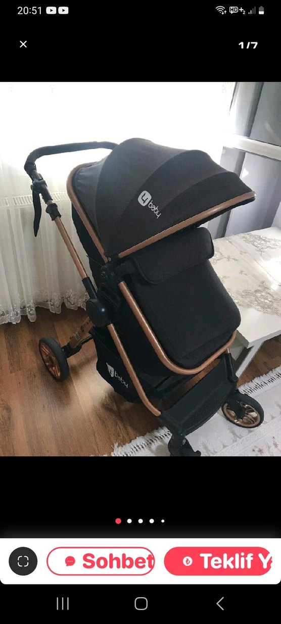 Siyah Bebek Arabası - tiravelsistem kutusulu gelircek puseti yok - Görsel 3