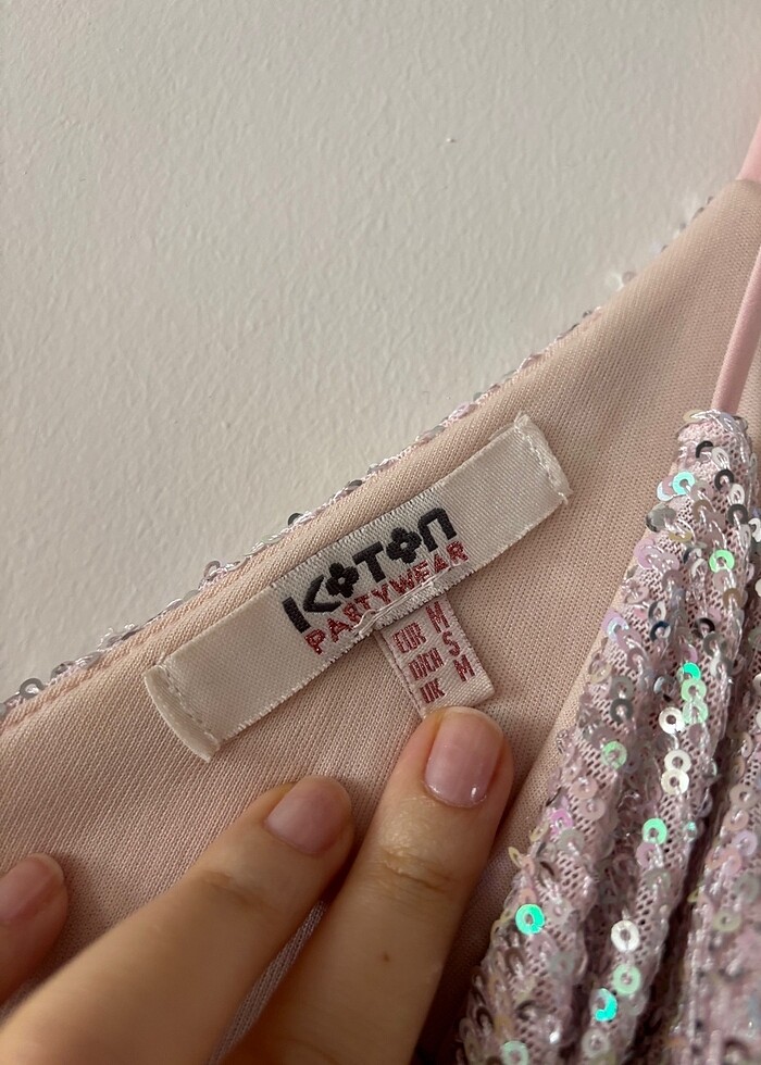 Pullu Parlak Elbise - Görsel 4