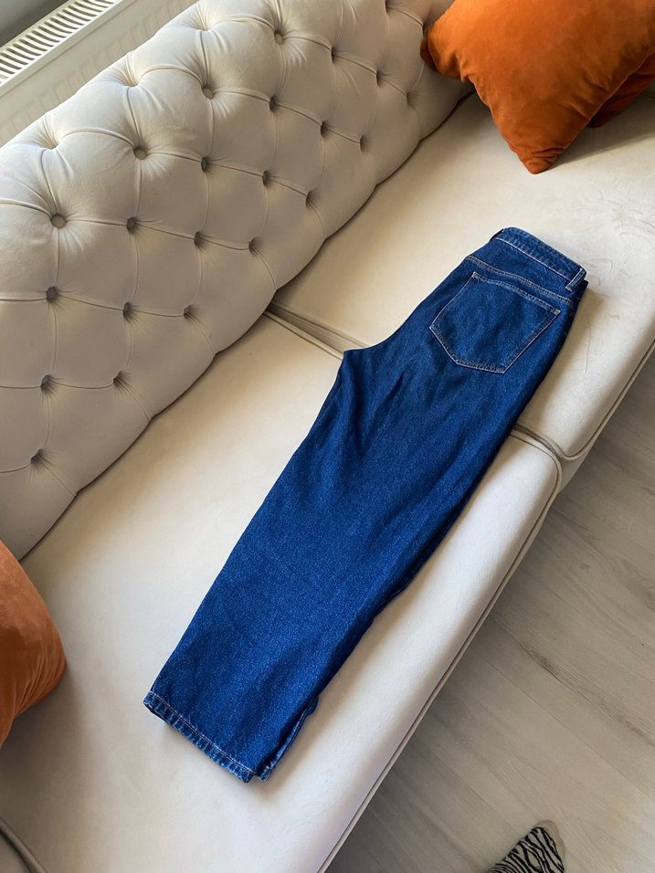 Mavi Normal Boy Rahat Kesim Kadın Kot Pantolon - Görsel 2