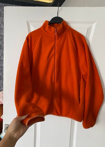 Turuncu Fermuarlı Erkek Polar - Görsel 2