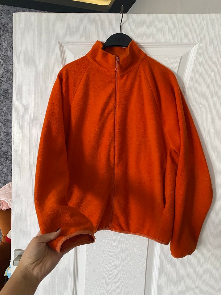 Turuncu Fermuarlı Erkek Polar - Görsel 2