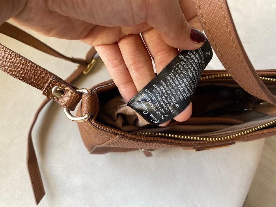 Deri Kahverengi Fermuarlı Kadın Çanta - Görsel 4