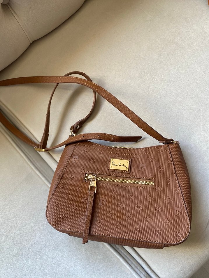 Deri Kahverengi Fermuarlı Kadın Çanta - Görsel 2