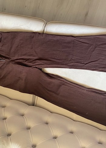 Kahverengi Keten Kadın Midi Pantolon - Görsel 2