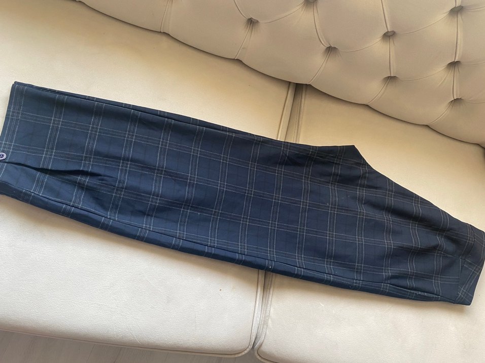 Düğmeli Lacivert Kadın Kumaş Pantolon - Görsel 2