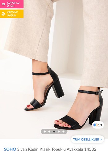 SOHO Siyah Kadın Klasik Topuklu Ayakkabı - Görsel 2