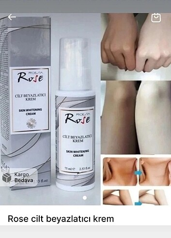Rose cilt beyazlatıcı krem 