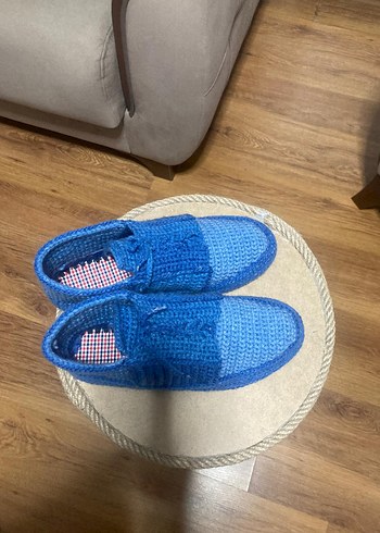 Erkek Mavi Örgü Bohem Bot 39-40 numara - Görsel 2