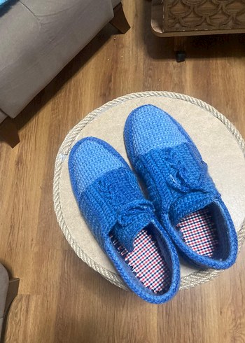 Erkek Mavi Örgü Bohem Bot 39-40 numara - Görsel 3