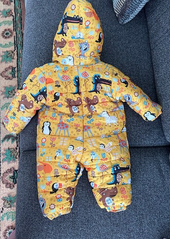 Renkli Desenli Sarı Bebek Tulum - Görsel 2