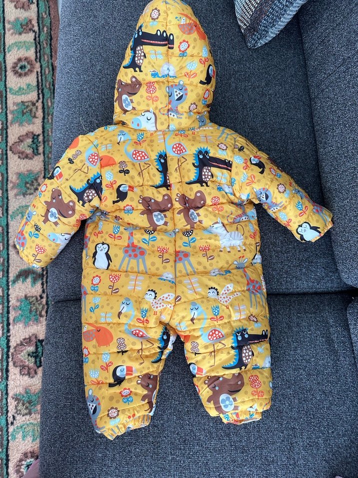 Renkli Desenli Sarı Bebek Tulum - Görsel 2