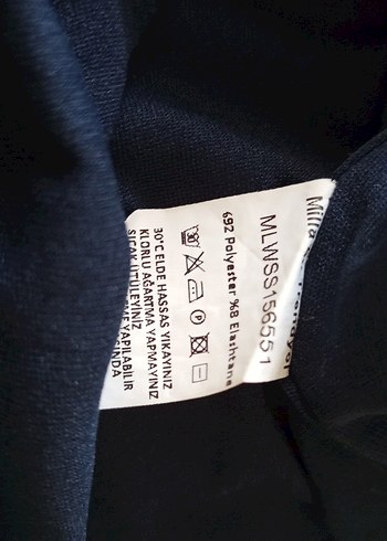 Drapeli Lacivert Midi Elbise - Görsel 9