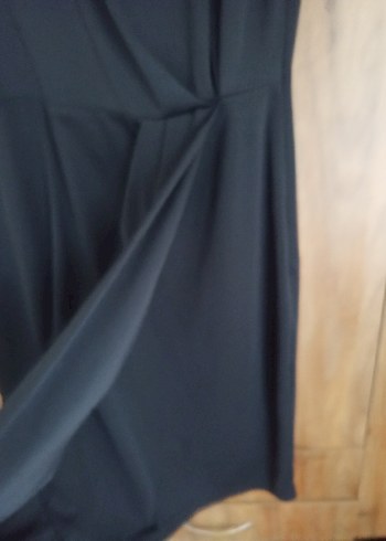 Drapeli Lacivert Midi Elbise - Görsel 5