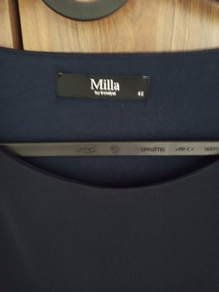 Drapeli Lacivert Midi Elbise - Görsel 2