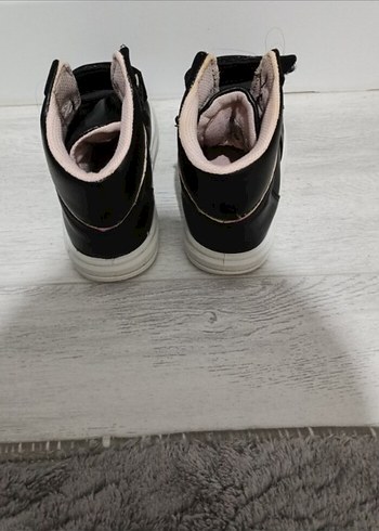 30 Beden siyah Renk Kız Çocuk Siyah Spor Ayakkabı Velcro Bağcıklı