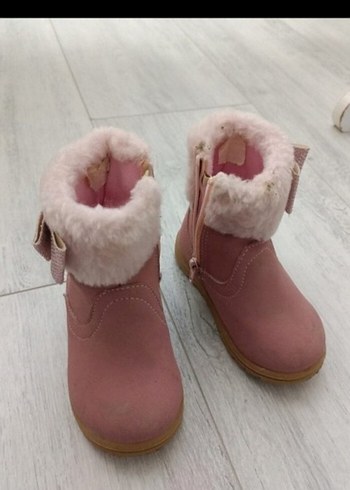 25 Beden pembe Renk Kızlar İçin Pembe Kürklü Bot