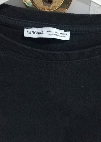 Bershka Siyah Mini Kadın Uzun Kollu Sweatshirt