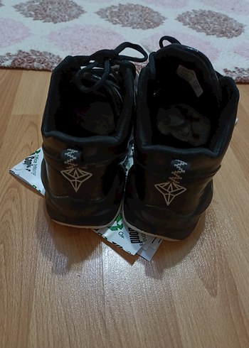 Siyah Baskılı Bağcıklı Basketbol Ayakkabısı - Görsel 2