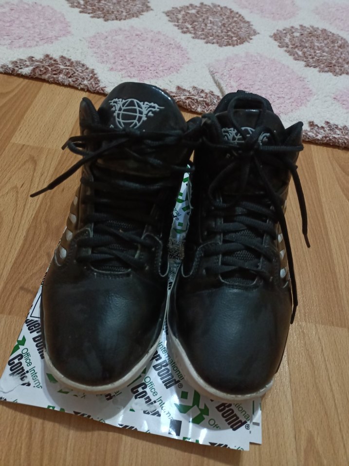 Siyah Baskılı Bağcıklı Basketbol Ayakkabısı - Görsel 5